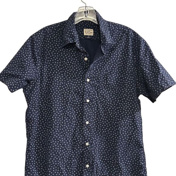 J.Crew Women’s S Blue Floral Short Sleeve Button-Up Shirt Casual Summer - Picture 5 of 12